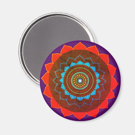 Mandala Art Magnet (Vorderseite/Rückseite)