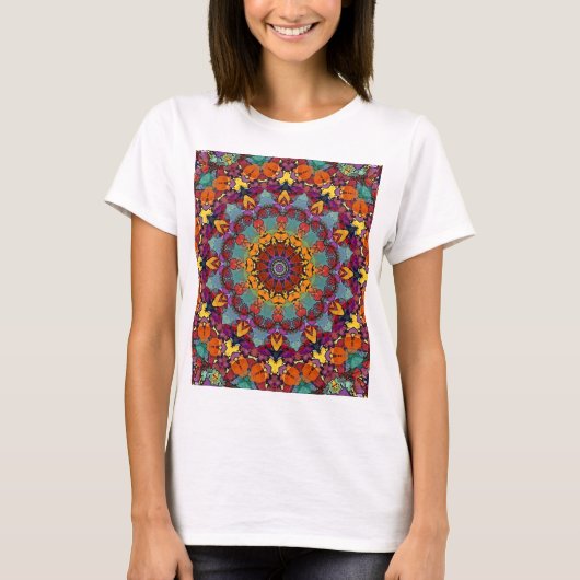Mandala Art Multicolored Design T-Shirt (Vorderseite)