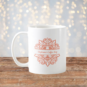 Mandala Art Personalisiert Name Kaffee Tasse