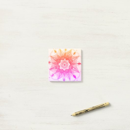 Mandala Art Post-it Notes Klebezettel (Auf Schreibtisch)