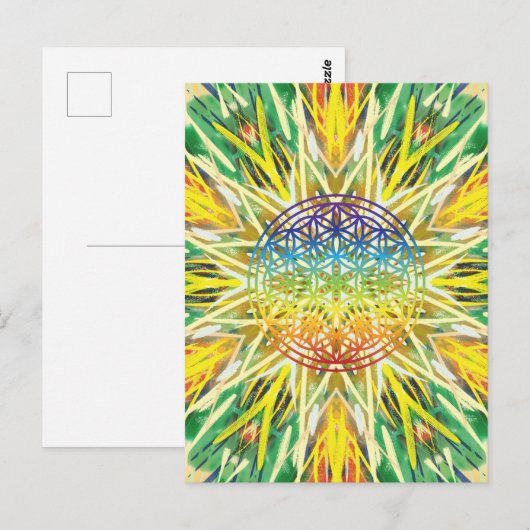 Mandala Art Postkarte (Vorne/Hinten)