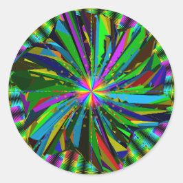 Mandala Art Runder Aufkleber