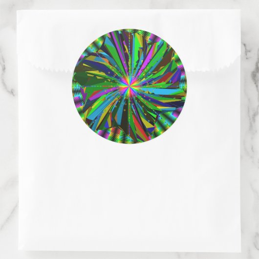 Mandala Art  Runder Aufkleber (Tasche)
