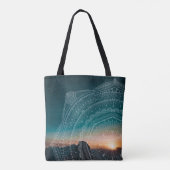 Mandala Art Sunset Blue Night Sky Stars Fotografie Tasche (Rückseite)
