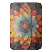 Mandala Art Textured Blume Badematte (Vorderseite Vertikal)