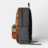 Mandala Art Textured Blume Bedruckter Rucksack (Rechts)