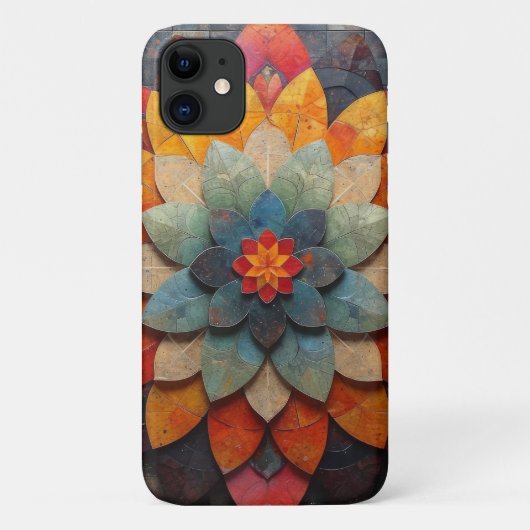 Mandala Art Textured Blume Case-Mate iPhone Hülle (Rückseite)