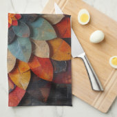 Mandala Art Textured Blume Geschirrtuch (Viertel Falte)
