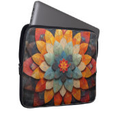 Mandala Art Textured Blume Laptopschutzhülle (Vorne Rechts)