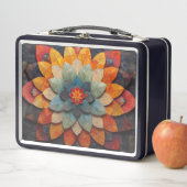 Mandala Art Textured Blume Metall Brotdose (Beispiel)
