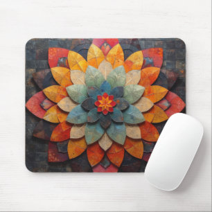 Mandala Art Textured Blume Mousepad