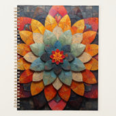 Mandala Art Textured Blume Planer (Vorderseite)