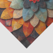 Mandala Art Textured Blume Seidenpapier (Ausschnitt)