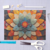 Mandala Art Textured Blume Seidenpapier (Handwerk)