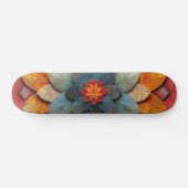Mandala Art Textured Blume Skateboard (Horizontal)