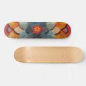 Mandala Art Textured Blume Skateboard (Horizontal)