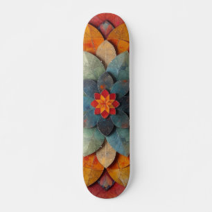 Mandala Art Textured Blume Skateboard