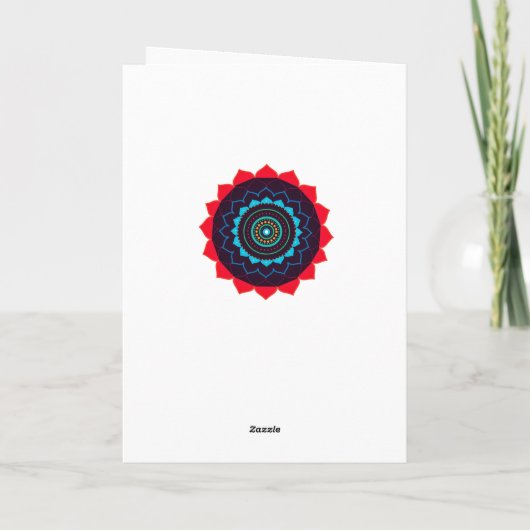 Mandala Art Thank You Wedding Card Dankeskarte (Rückseite)