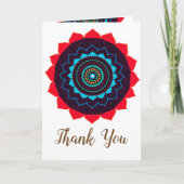 Mandala Art Thank You Wedding Card Dankeskarte (Vorderseite)