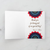 Mandala Art Thank You Wedding Card Dankeskarte (Innenseite)