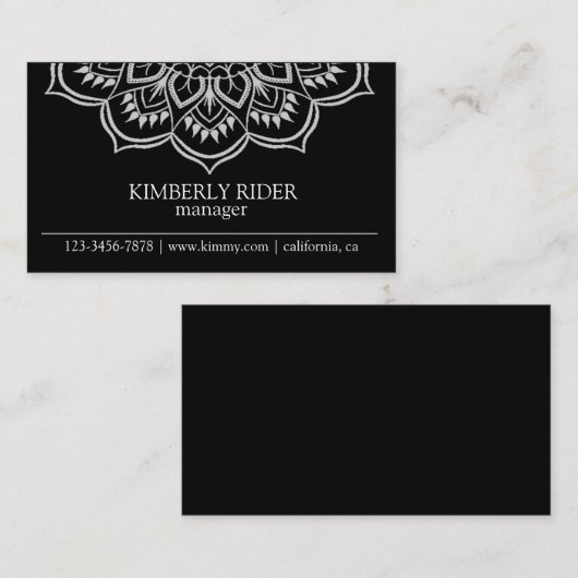 Mandala Art Visitenkarte (Vorne/Hinten)