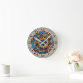 Mandala Art Wall Clock Runde Wanduhr (Zuhause)