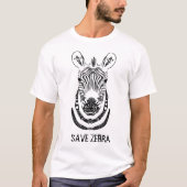 Mandala Art Zebra T-Shirt (Vorderseite)