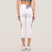 Mandala Artwork in lebhaften eleganten Farben Capri Leggings (Rückseite)