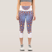 Mandala Artwork in lebhaften eleganten Farben Capri Leggings (Vorderseite)