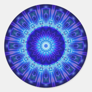 Mandala Atlantis, erstellt von Tutti Runder Aufkleber