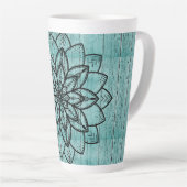 Mandala auf Blauem Wald Milchtasse (Rechte Ecke)