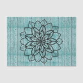 Mandala auf Blauem Wald Seidenpapier (Vorderseite)