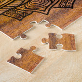 Mandala auf Holz Puzzle (Seite)