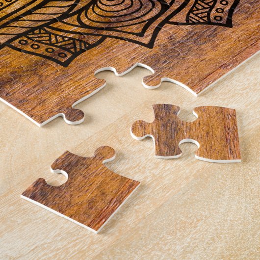 Mandala auf Holz Puzzle (Seite)