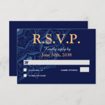 Mandala auf Royal Blue Wedding RSVP Response