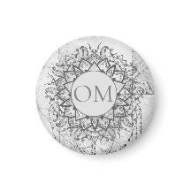 Mandala auf Silbermarmor