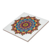 Mandala auf weiß fliese (Seite)