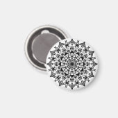 Mandala auf weiß magnet (Vorderseite/Rückseite)