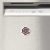Mandala auf weiß magnet (In Situ (Geschirrspüler))