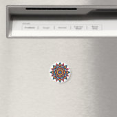 Mandala auf weiß magnet (In Situ (Geschirrspüler))
