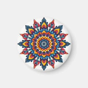 Mandala auf weiß magnet