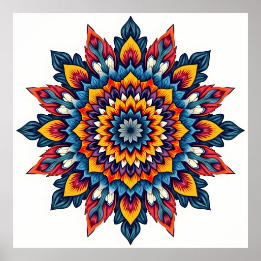 Mandala auf weiß poster (Vorne)