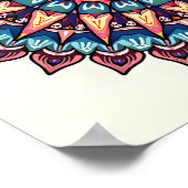Mandala auf weiß poster (Ecke)