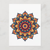 Mandala auf weiß postkarte (Vorderseite)