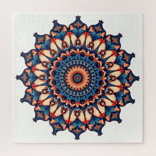 Mandala auf weiß puzzle