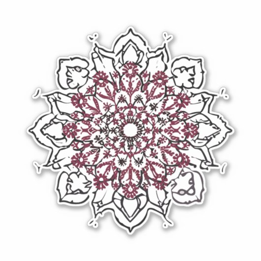 Mandala Aufkleber (Vorderseite)