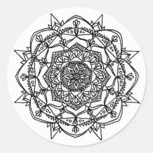 Mandala-Aufkleber Runder Aufkleber