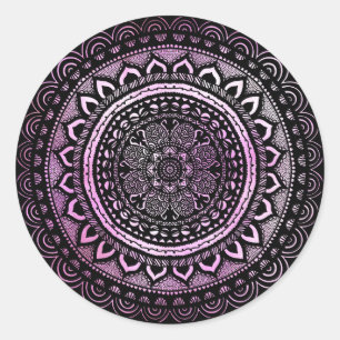 Mandala-Aufkleber Runder Aufkleber