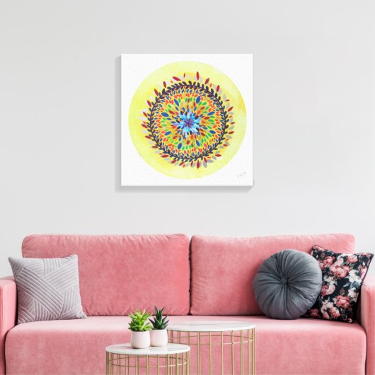Mandala Áurea Leinwanddruck (Insitu (Wohnzimmer))