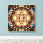 Mandala aus dem Herzen des Wandels 17 Wrapped Canv Leinwanddruck (Insitu (Holzboden))
